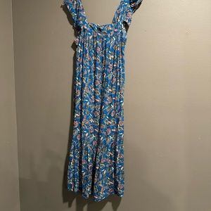 Knox Rose Flutter Sleeves Square Neck Dress Size Medium